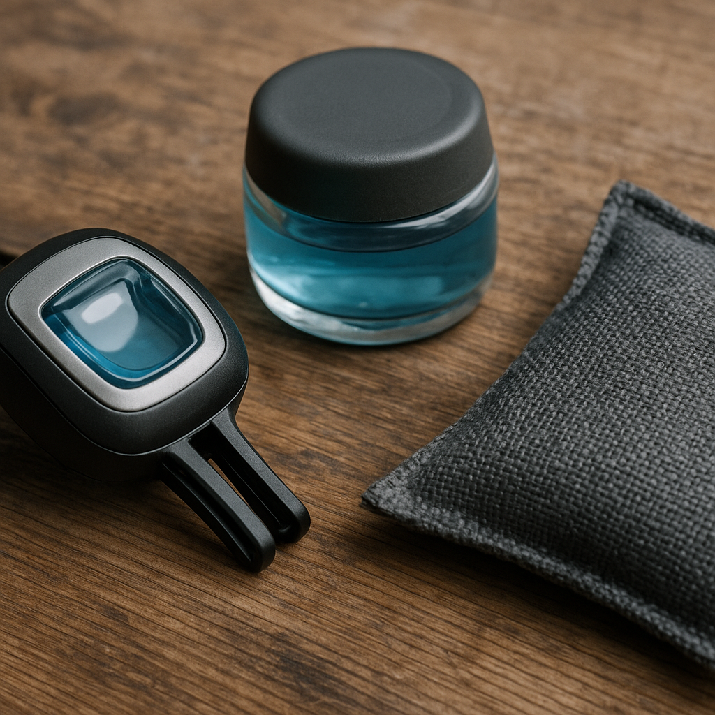Comparison of best car air freshener UK formats including vent clip, gel and charcoal options
