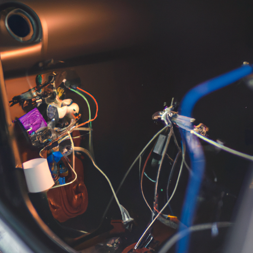 Mechanic wiring a GSM car tracker into the fuse box of a modified car